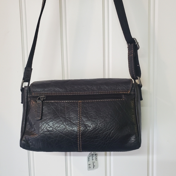 Black Leather Crossbody Purse 👛 - Picture 5 of 16